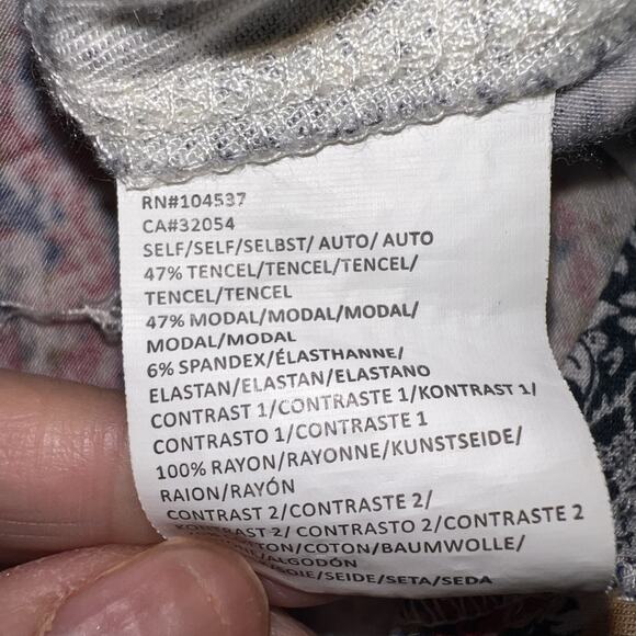 Anthropologie Tiny Perenne Dress Size M Floral Paisley Belted Boho Shirtdress - Picture 8 of 13